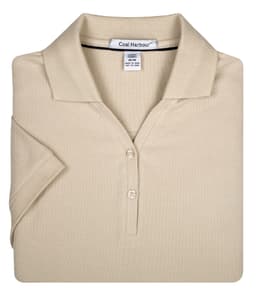 DISCONTINUED COAL HARBOUR® PIMA PIQUE LADIES' POLO in Stone