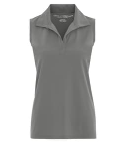 DISCONTINUED COAL HARBOUR® SNAG RESISTANT SLEEVELESS LADIES' POLO in Grey Concrete
