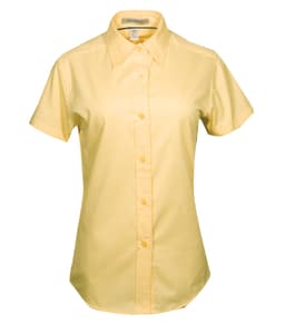DISCONTINUED COAL HARBOUR® EASY CARE BLEND SHORT SLEEVE WOVEN LADIES' SHIRT in Butter