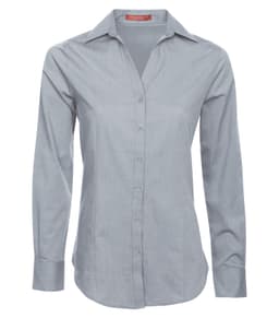 COAL HARBOUR® TEXTURED CROSSHATCH WOVEN LADIES' SHIRT in Navy Frost