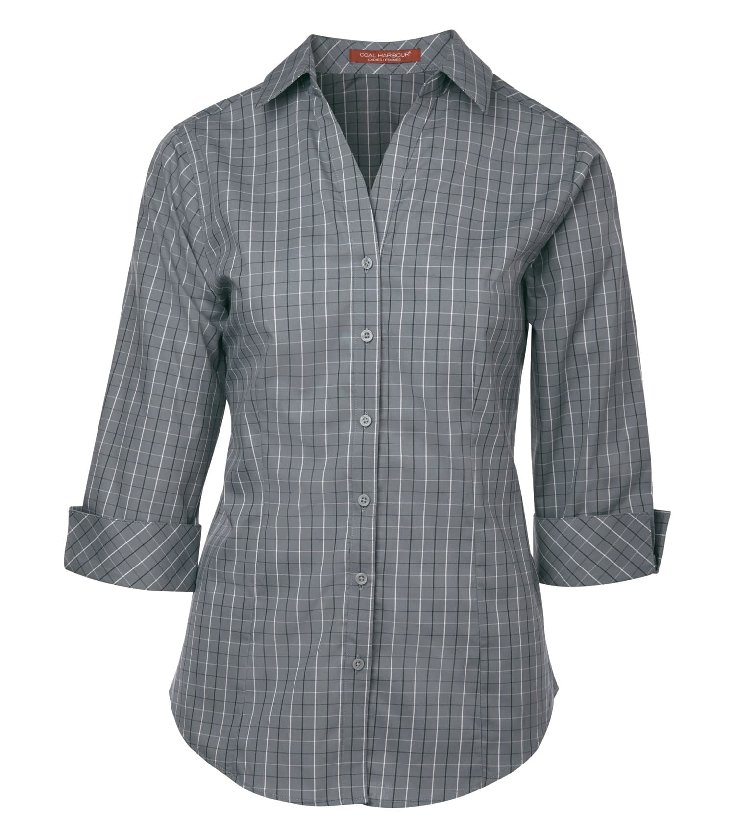 CoalHarbour COAL HARBOUR® TATTERSALL CHECK WOVEN LADIES' SHIRT