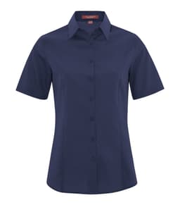 COAL HARBOUR® EVERYDAY SHORT SLEEVE WOVEN LADIES' SHIRT in True Navy