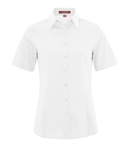 COAL HARBOUR® EVERYDAY SHORT SLEEVE WOVEN LADIES' SHIRT in White