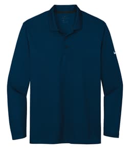NIKE Dri-FIT MICRO PIQUE 2.0 LONG SLEEVE POLO in Navy