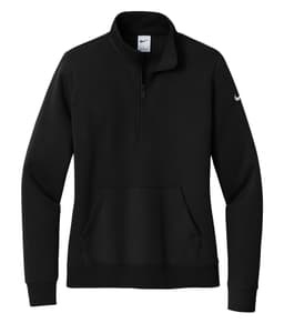 NIKE CLUB FLEECE SLEEVE SWOOSH LADIES' 1/2 ZIP view 1