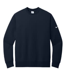 NIKE CLUB FLEECE SLEEVE SWOOSH CREW in Midnight Navy