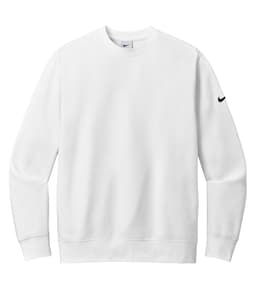 NIKE CLUB FLEECE SLEEVE SWOOSH CREW in White