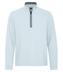 ORIGINAL PENGUIN&reg; CLUBHOUSE MOCK 1/4 ZIP PULLOVER in Pearl Blue