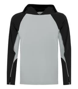 DISCONTINUED ATC™ PRO TEAM LONG SLEEVE HOODED TEE in Silver/Black