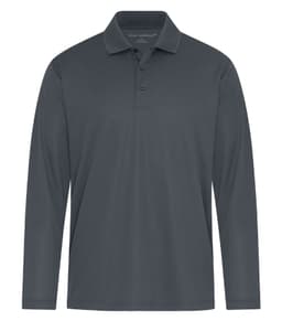 COAL HARBOUR&reg; EVERYDAY SNAG RESISTANT LONG SLEEVE POLO in Iron Grey