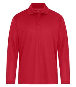 COAL HARBOUR&reg; EVERYDAY SNAG RESISTANT LONG SLEEVE POLO in Red