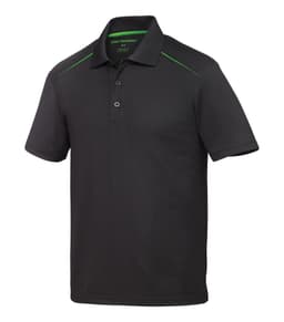 COAL HARBOUR® SNAG RESISTANT CONTRAST INSET POLO in Black/Lime