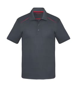 COAL HARBOUR® SNAG RESISTANT CONTRAST INSET POLO in Iron Grey/Red