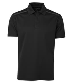 DISCONTINUED COAL HARBOUR® EVERYDAY COLOUR BLOCK POLO in Black/Steel Grey