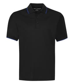 DISCONTINUED COAL HARBOUR® SNAG RESISTANT TIPPED COLLAR POLO in Black/True Royal