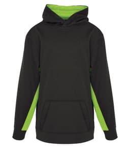 ATC™ GAME DAY™ FLEECE COLOUR BLOCK YOUTH HOODIE in Charcoal/Lime Shock