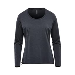 Stormtech Women's Montebello Performance Long Sleeve Tee in CHARCOAL HEATHER