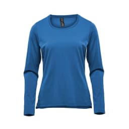 Stormtech Women's Equinox Long Sleeve Tee in STEEL BLUE