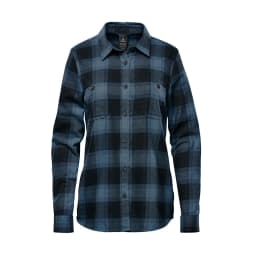 Stormtech Women's Chesapeake L/S Shirt in BLUE PLAID