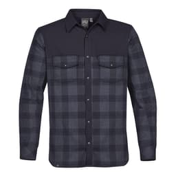 Stormtech Men's Logan Thermal Long Sleeve Shirt in NAVY PLAID