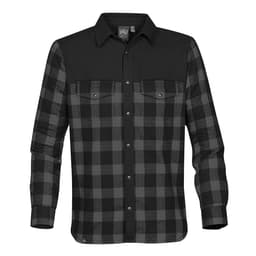 Stormtech Men's Logan Thermal Long Sleeve Shirt in CARBON PLAID