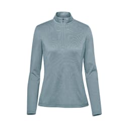 Stormtech Women's Volante H2X-DRY 1/4 Zip Pullover in RETRO BLUE HEATHER