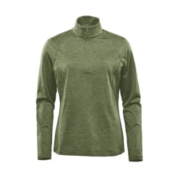 Stormtech Women's Treeline 1/4 Zip Pullover in SAGE GREEN HEATHER