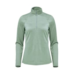 Stormtech Women's Milano 1/4 Zip Pullover in ICE BLUE HEATHER