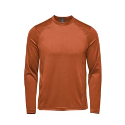 Stormtech Men's Milano Crew Neck L/S in RUST HEATHER