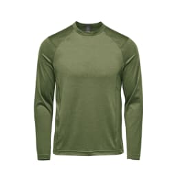 Stormtech Men's Milano Crew Neck L/S in SAGE GREEN HEATHER