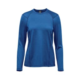 Stormtech Women's Milano Crew Neck L/S in CLASSIC BLUE HEATHER