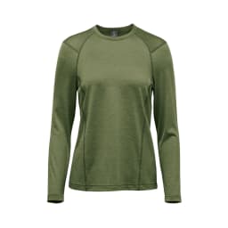 Stormtech Women's Milano Crew Neck L/S in SAGE GREEN HEATHER
