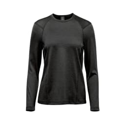 Stormtech Women's Milano Crew Neck L/S in CHARCOAL HEATHER