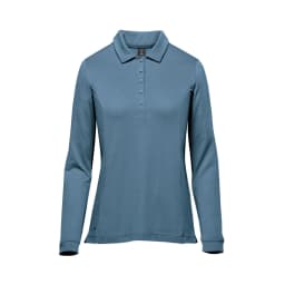 Stormtech Women's Nevada L/S Micro Pique Polo in RETRO BLUE
