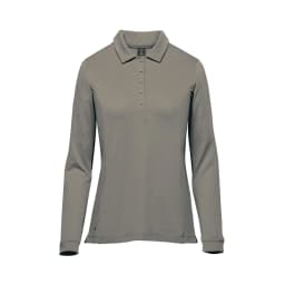 Stormtech Women's Nevada L/S Micro Pique Polo in GRANITE
