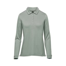Stormtech Women's Nevada L/S Micro Pique Polo in STORM GREY