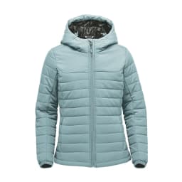 Stormtech Women's Nautilus Quilted Hoody in ICE BLUE