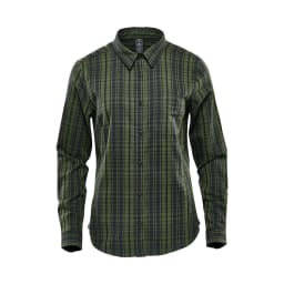 Stormtech Women's Muirfield Performance Long Sleeve Shirt in EARTH PLAID