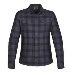 Stormtech Women's Logan Snap Front Shirt in NAVY PLAID