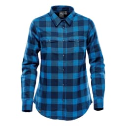 Stormtech Women's Logan Snap Front Shirt in ROYAL PLAID