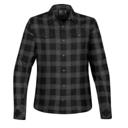 Stormtech Women's Logan Snap Front Shirt in CARBON PLAID
