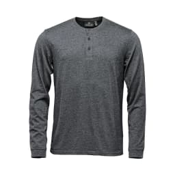 Stormtech Men's Torcello Long Sleeve Henley in GRAPHITE HEATHER