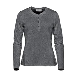 Stormtech Women's Torcello Long Sleeve Henley in GRAPHITE HEATHER