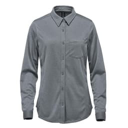 Stormtech Women's Montauk Long Sleeve Shirt in DOLPHIN HEATHER