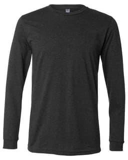 Heather CVC Long Sleeve Tee in Dark Grey Heather