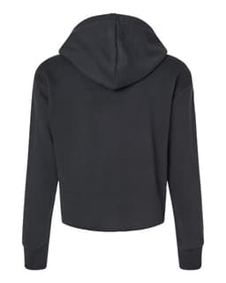 Women's Laguna Sueded Raw Edge Crop Hoodie Sweatshirt view 2