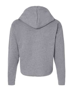 Women's Laguna Sueded Raw Edge Crop Hoodie Sweatshirt view 2