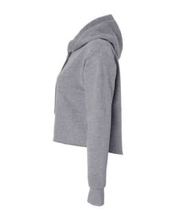 Women's Laguna Sueded Raw Edge Crop Hoodie Sweatshirt view 3