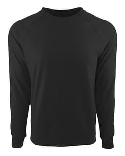 Unisex Laguna Raglan Crewneck Sweatshirt in Graphite Black