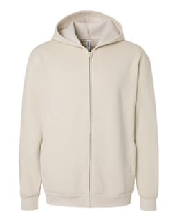 Unisex ReFlex Fleece Full-Zip Hoodie Sweatshirt in Bone